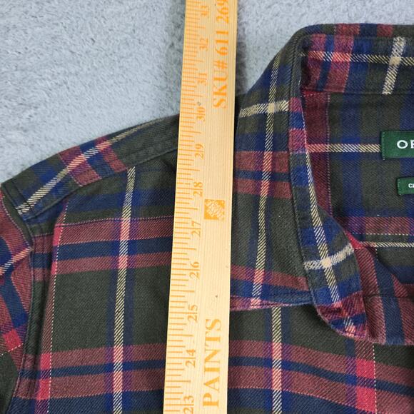 Orvis Perfect Flannel Button Shirt Men XXL Green Red Plaid Casual Workwear - Picture 7 of 10